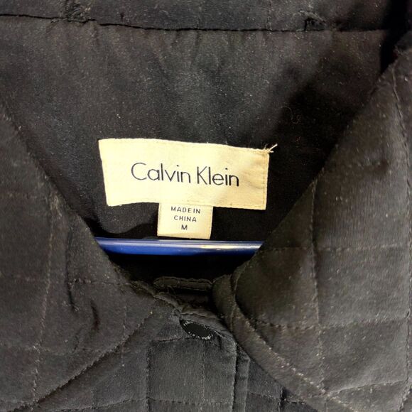 Calvin Klein Women's Black Coat Quilted Insulated Size Medium - Picture 2 of 10